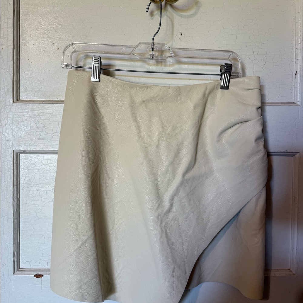 Chic Asymmetrical Cream Skirt
